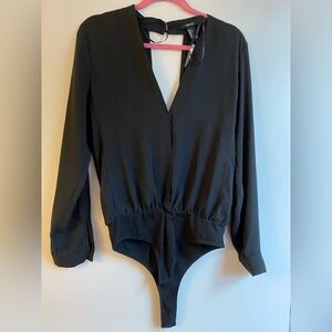 Forever 21 Black Long Sleeve Bodysuit